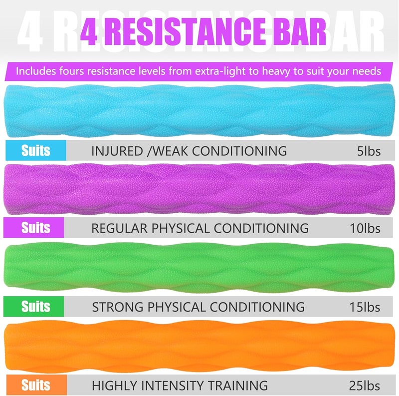 DICYWUDI Flex Therapy Bar and Grip Strength Trainers set, Physical Therapy & Resistance Bar for Golfers Elbow, Tendinitis, Wrist,Forearms Pain, Improve Grip Strength and Relieve Pain - Image 2
